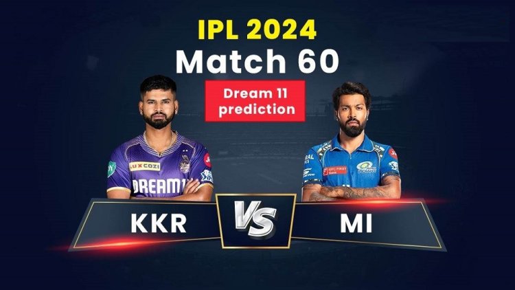 IPL 2024: Match 60, KKR vs MI Match Prediction Who will win Today's Match?