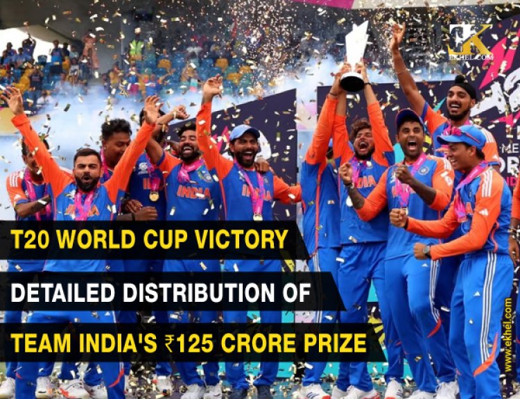 T20 World Cup Victory: Detailed Distribution of Team India's ₹125 Crore Prize